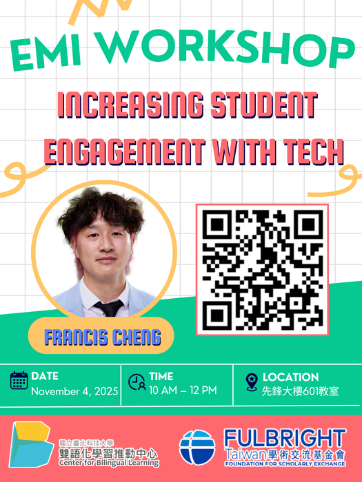 國立臺北科技大學_Fulbright EMI workshop Increasing Student Engagement with Tech圖片